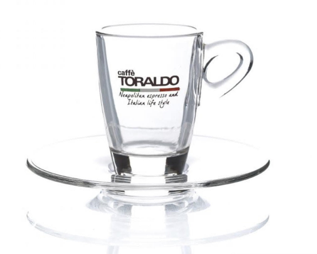 Glass Espresso Cup with Saucer